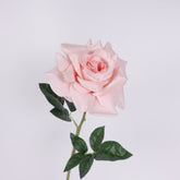 Artificial Single Rose Stem In Peach Pink Flower